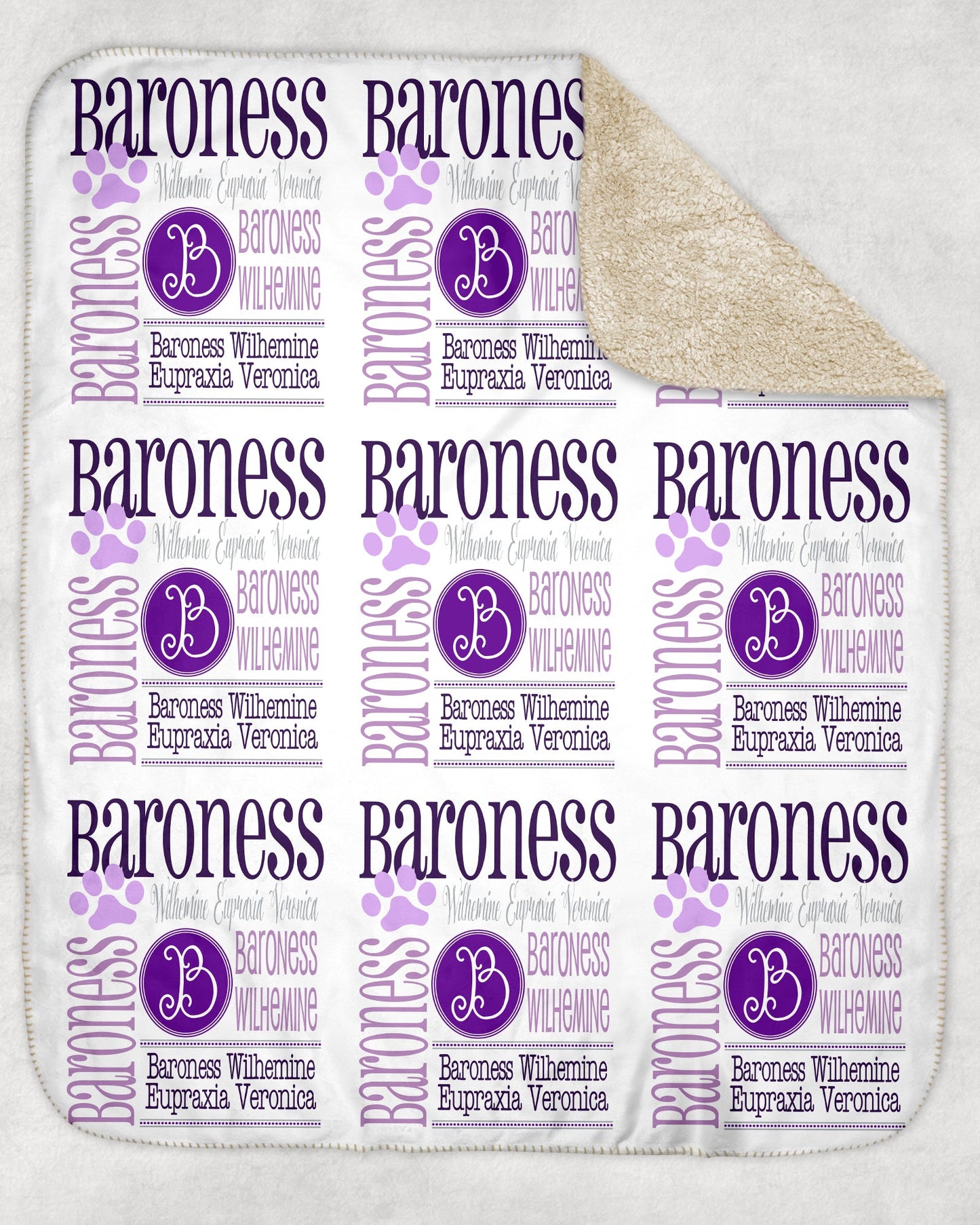 Personalized Pet Blanket - Dog Name Blanket